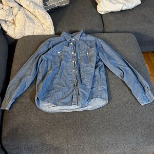American Eagle Outfitters Blue Jean Dress Shirt